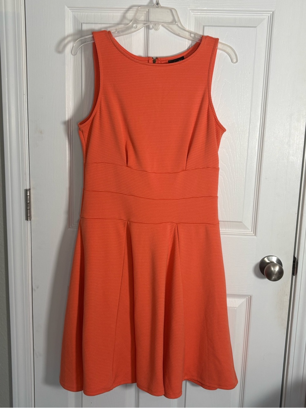 Nicole by Nicole Miller Sleeveless Orange Fit-and-Flare Dress Size Medium